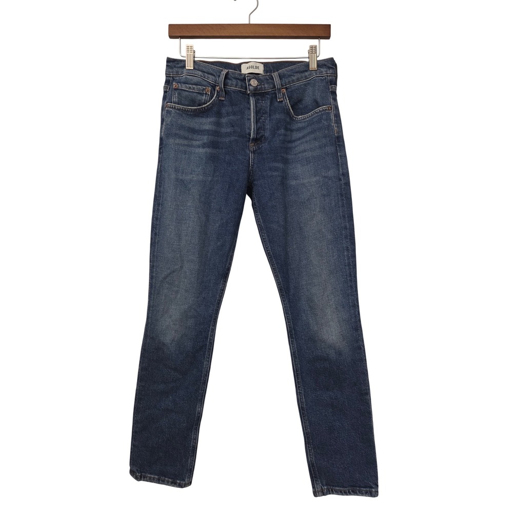 Agolde Cocktail Ankle Jean Mid Rise Slim Blue Womens 26 Medium Wash A291C-1854